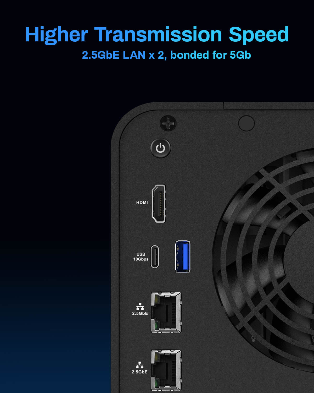 F6-424 6Bay Dual 2.5GbE Ports NAS Storage