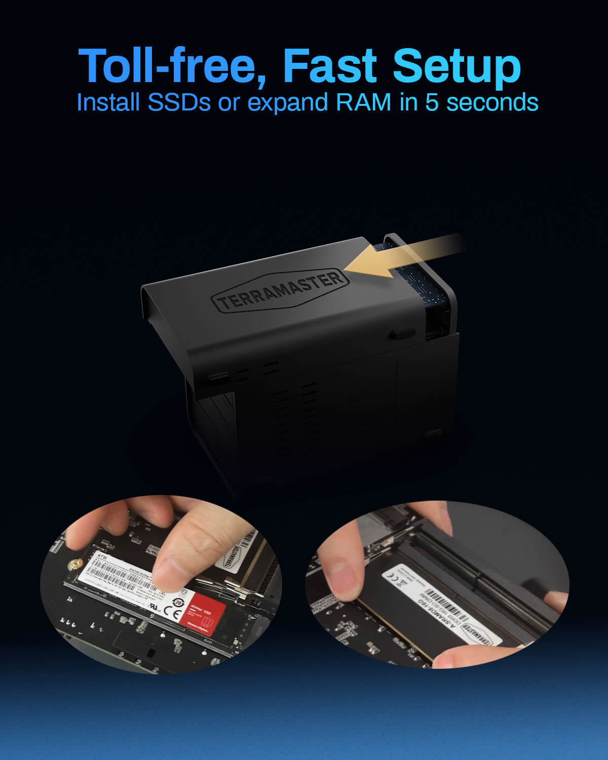 F6-424 6Bay Dual 2.5GbE Ports NAS Storage