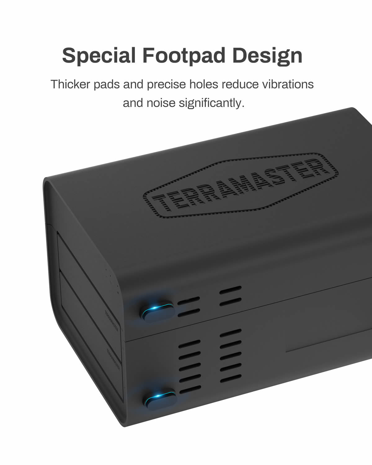 TERRAMASTER D2-320 USB RAIDエンクロージャ – USB 3.2 Gen 2 10Gbps Type C 2ベイRAIDストレージ RAID 0、1、シングル、JBOD(ディスクレス)をサポート