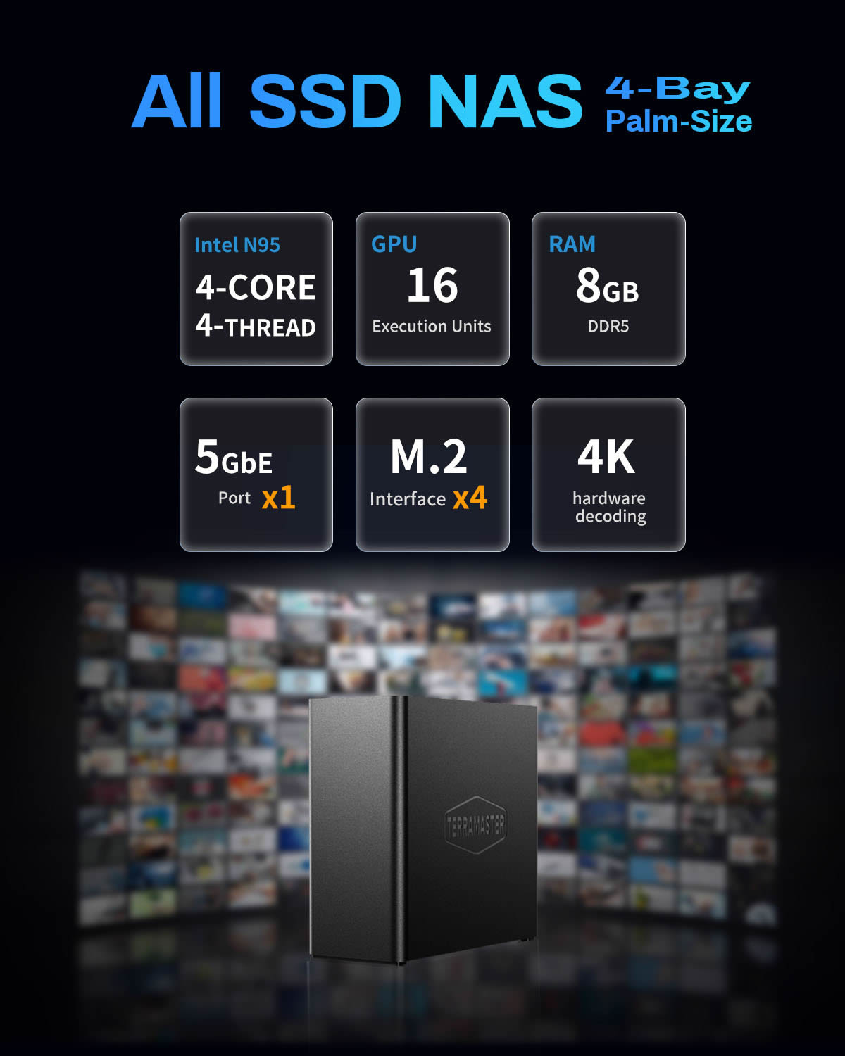 F4 SSD 4-bay All-Flash NAS Storage