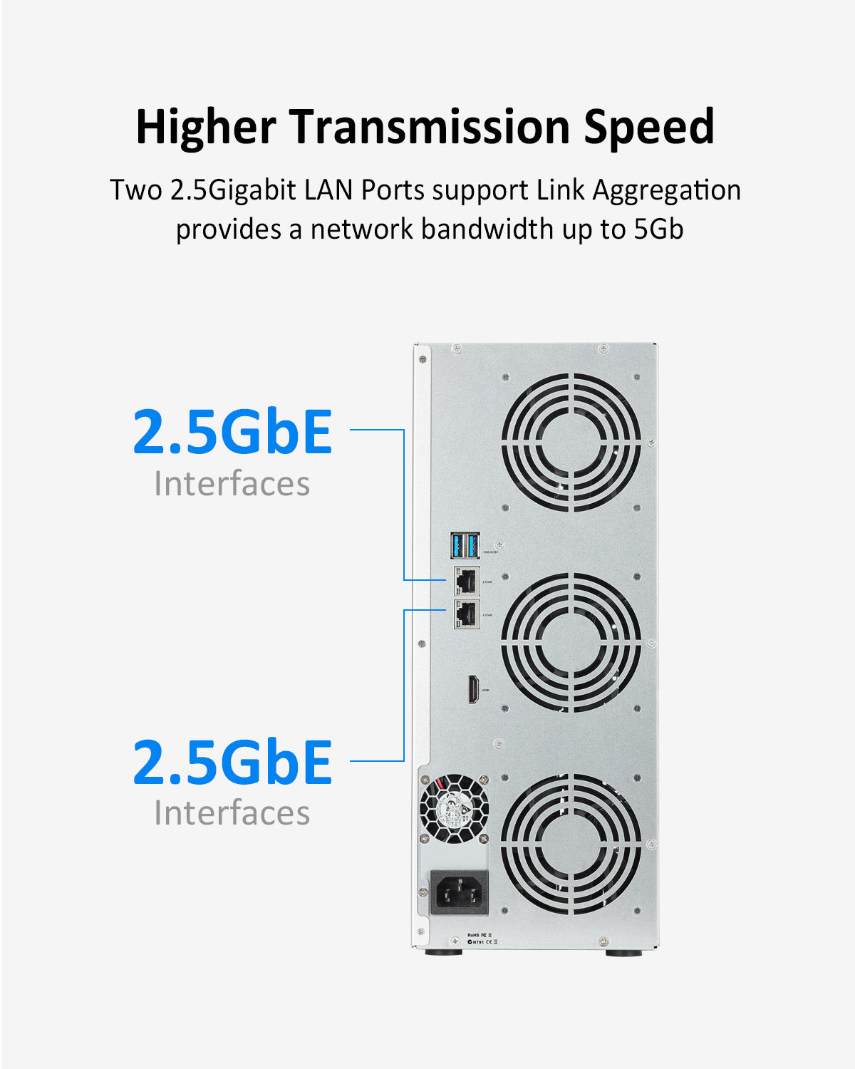 T9-423 9Bay 2.5GbE NAS Storage