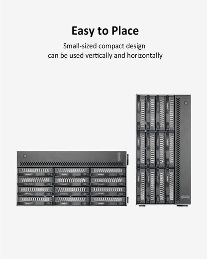 T12-450 12Bay 10Gb Dual SFP+ 10GbE Interfaces & Dual 2.5GbE Ports NAS Storage