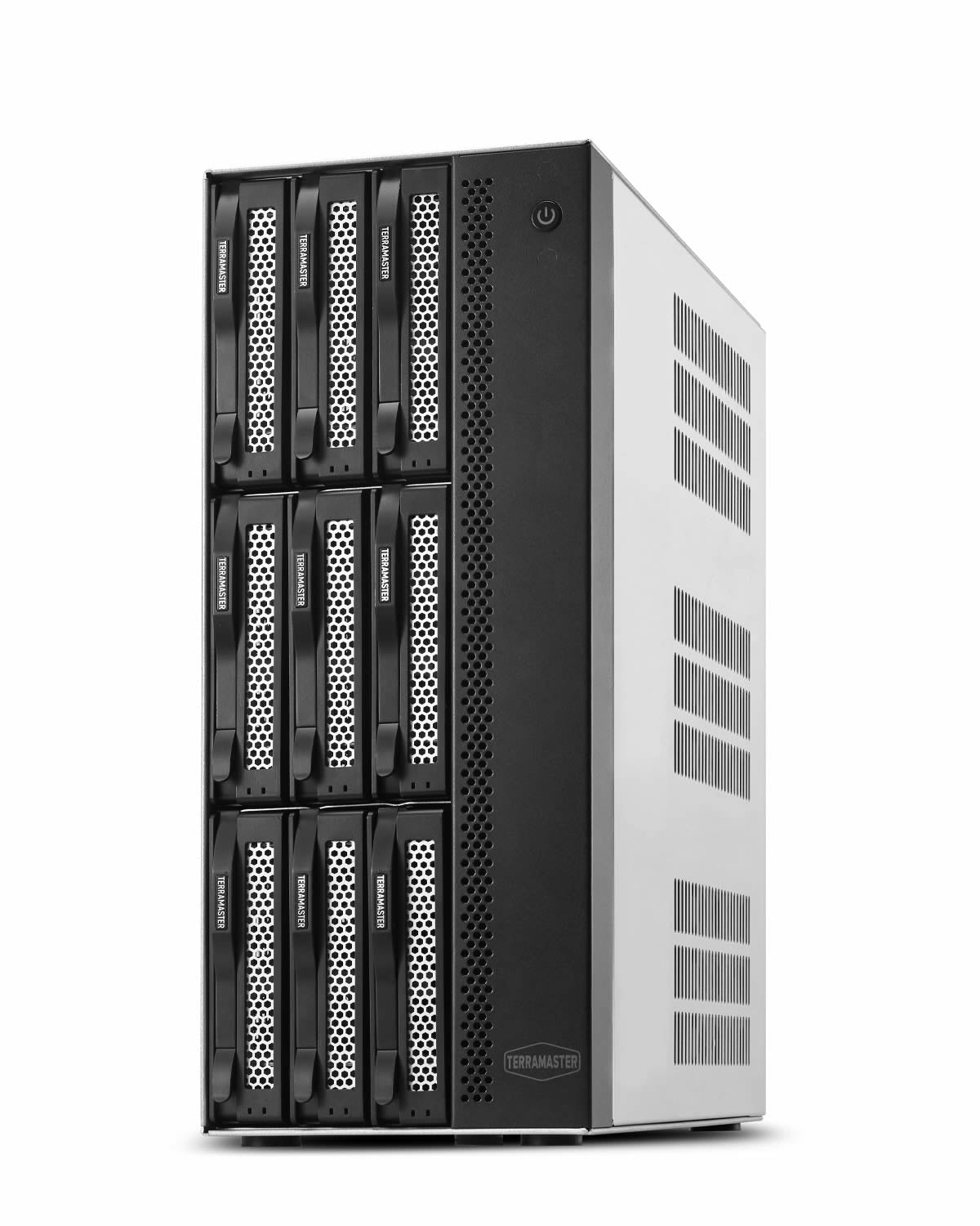 TERRAMASTER T9-500 Pro NASストレージ - 9ベイ Core i7 1255U 10コア 12スレッド CPU、16GB DDR5 RAM、デュアル10GbEポート、ネットワーク接続ストレージ、ビジネス向けピークパフォーマンス (ディスクレス)
