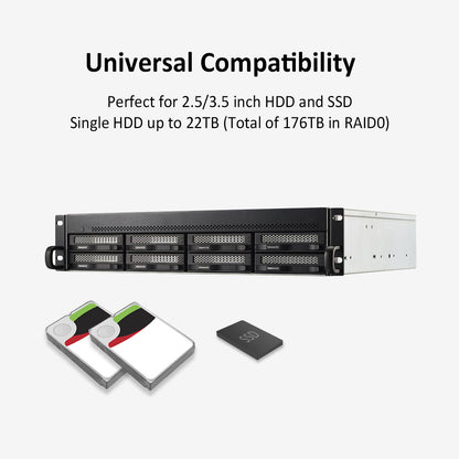 TERRAMASTER U8-450 8-bay Short Depth Rackmount NAS