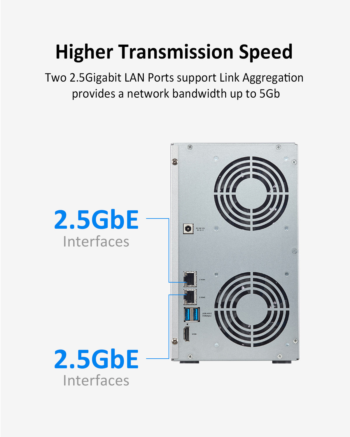 T6-423 6 Bay 2.5GbE NAS Storage