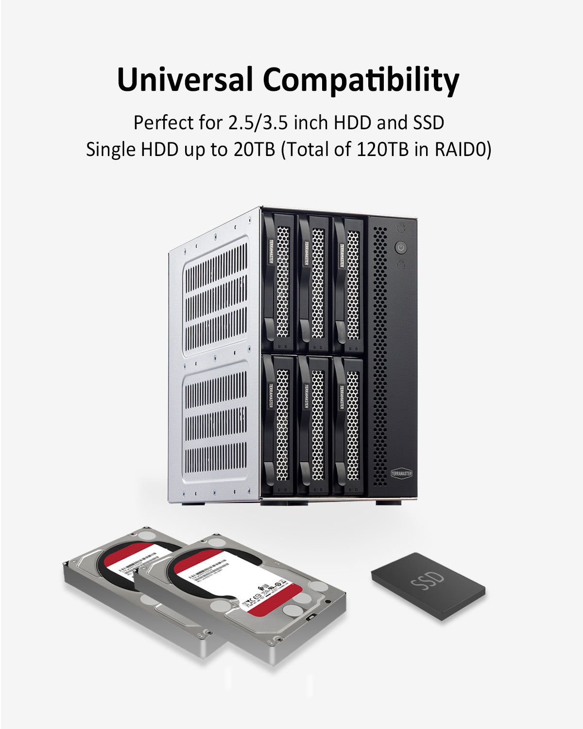 T6-423 6 Bay 2.5GbE NAS Storage