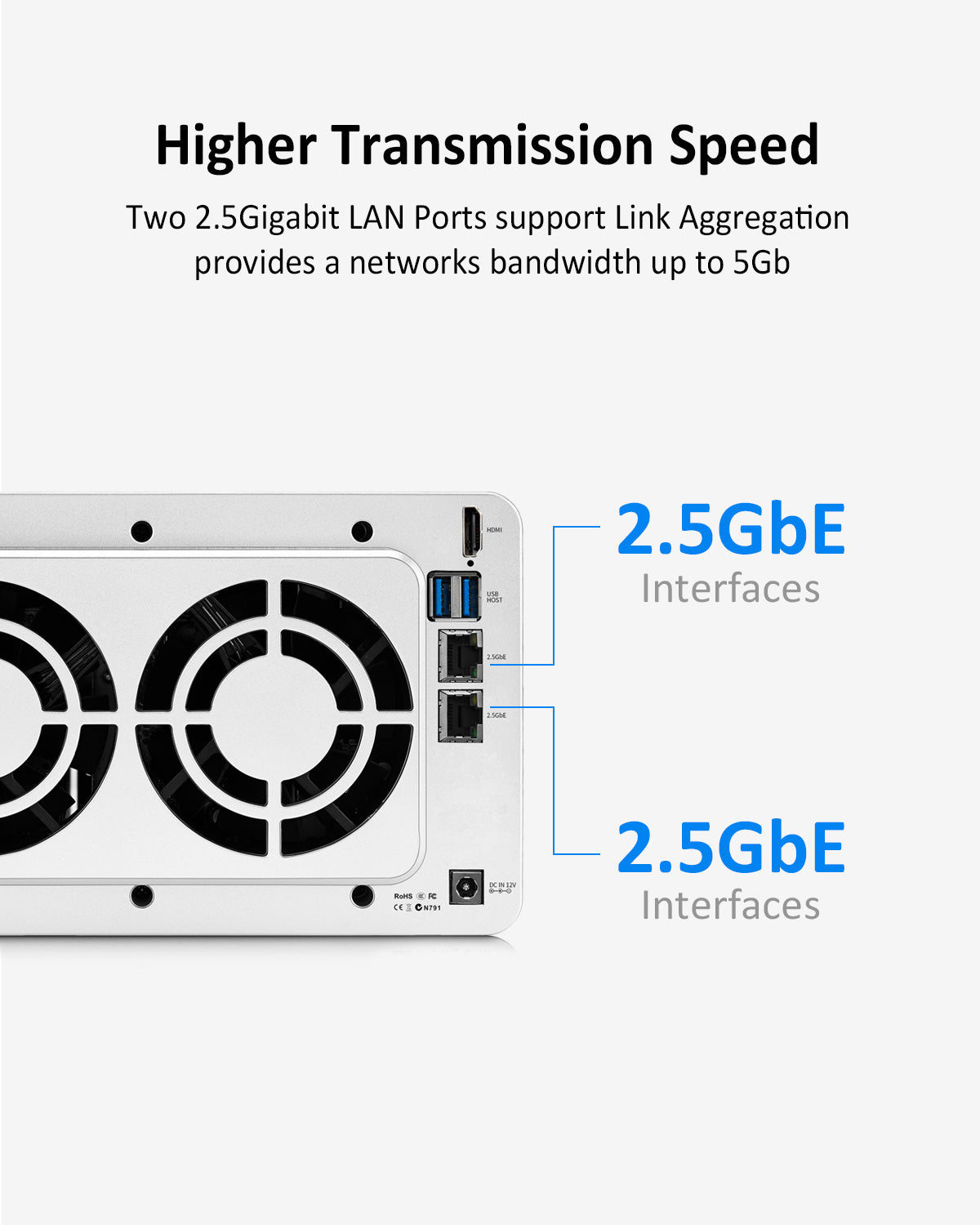 F4-423 4-Bay 2.5GbE NAS